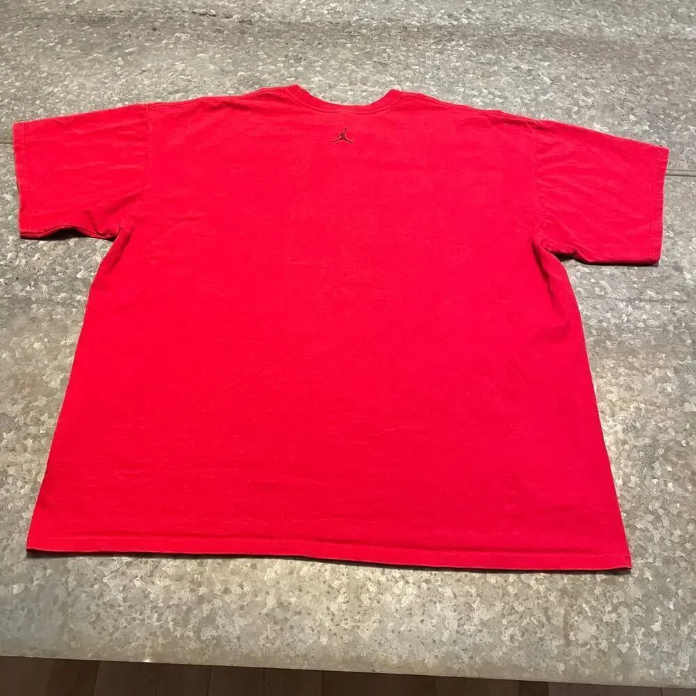 Vintage Y2K Air Jordan Flight Tee Shirt Mens XXL Red Shoe Sneaker Athleisure